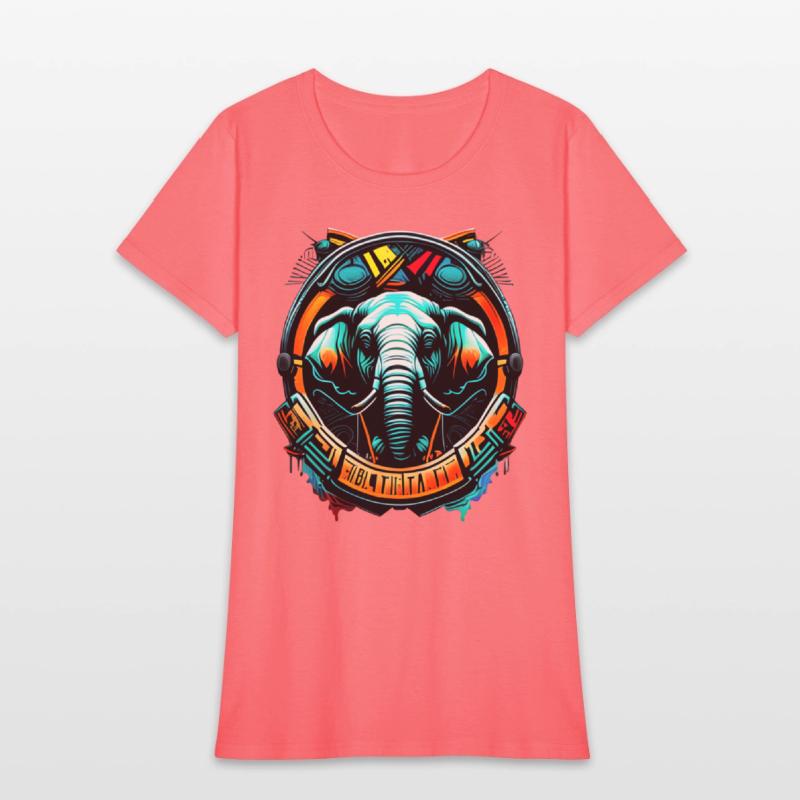 Colorful elephant face