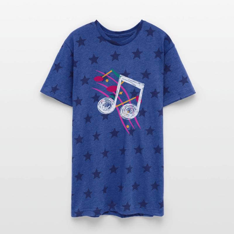 Colorful music notes - white