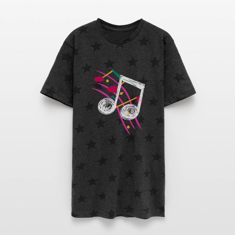 Colorful music notes - white