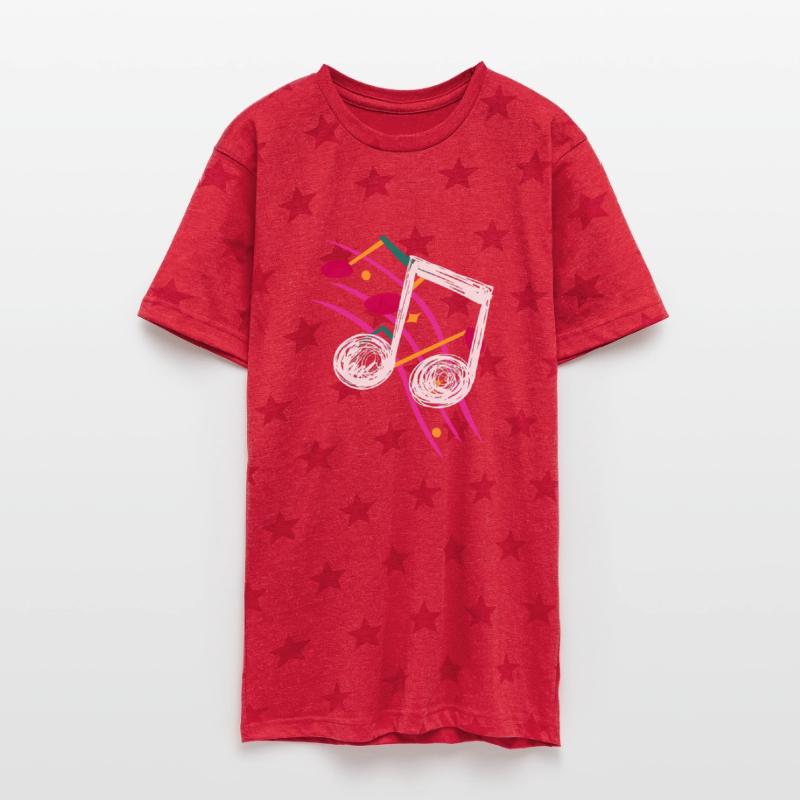 Colorful music notes - white