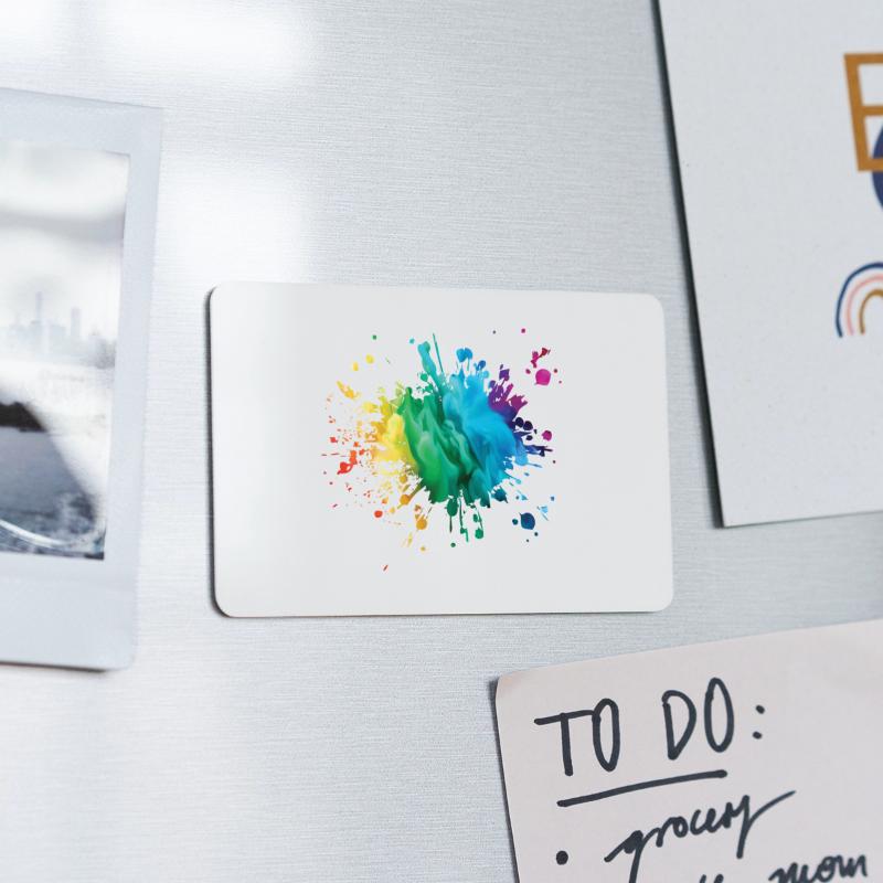 Colorful Rainbow Paint Splatter With Smoke And Fog