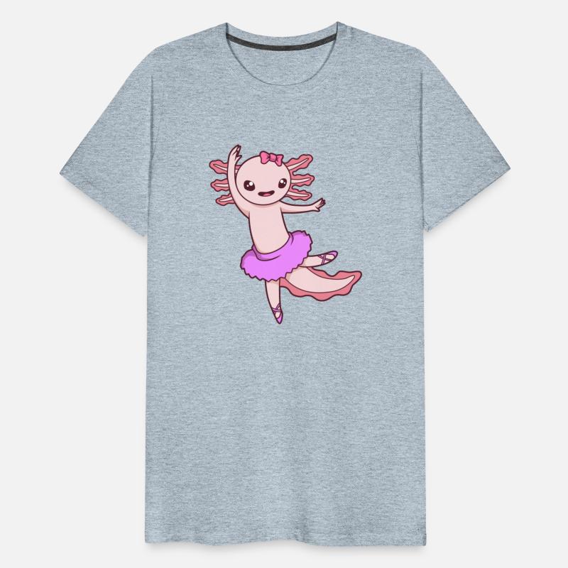 Comic Axolotl Dances Ballet Ballerina