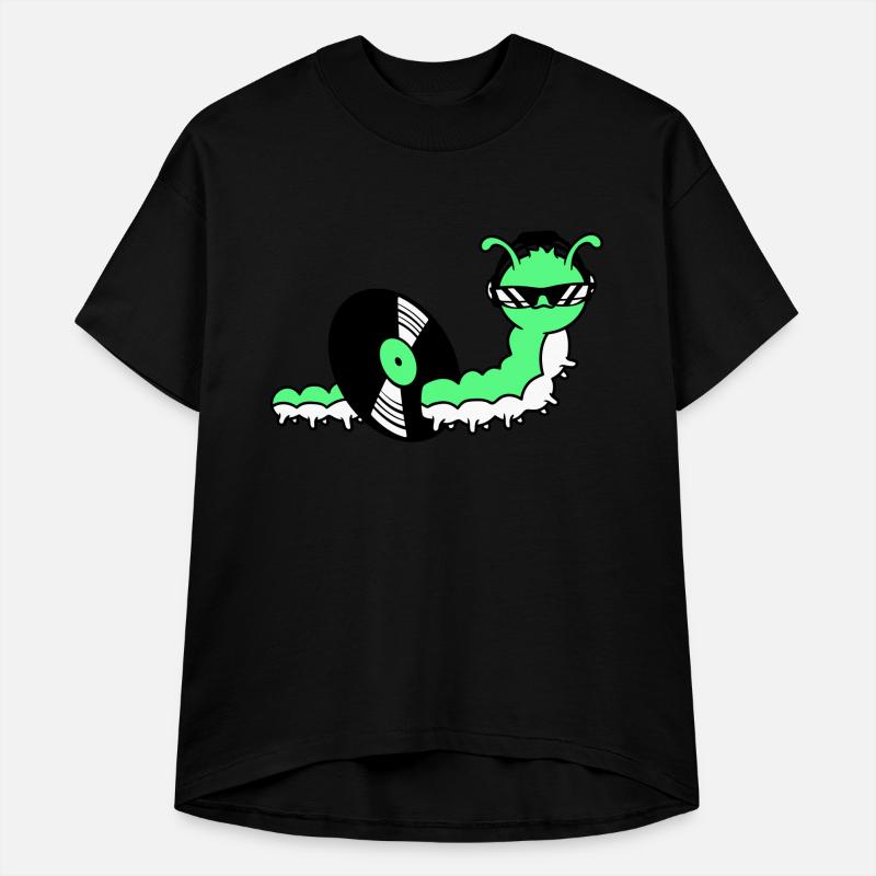 Cool DJ Caterpillar Eats Music Record Vinyl Plate