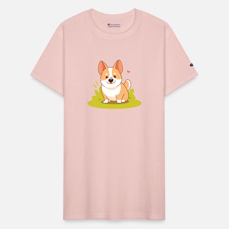 Corgi Dog Sitting on Grass