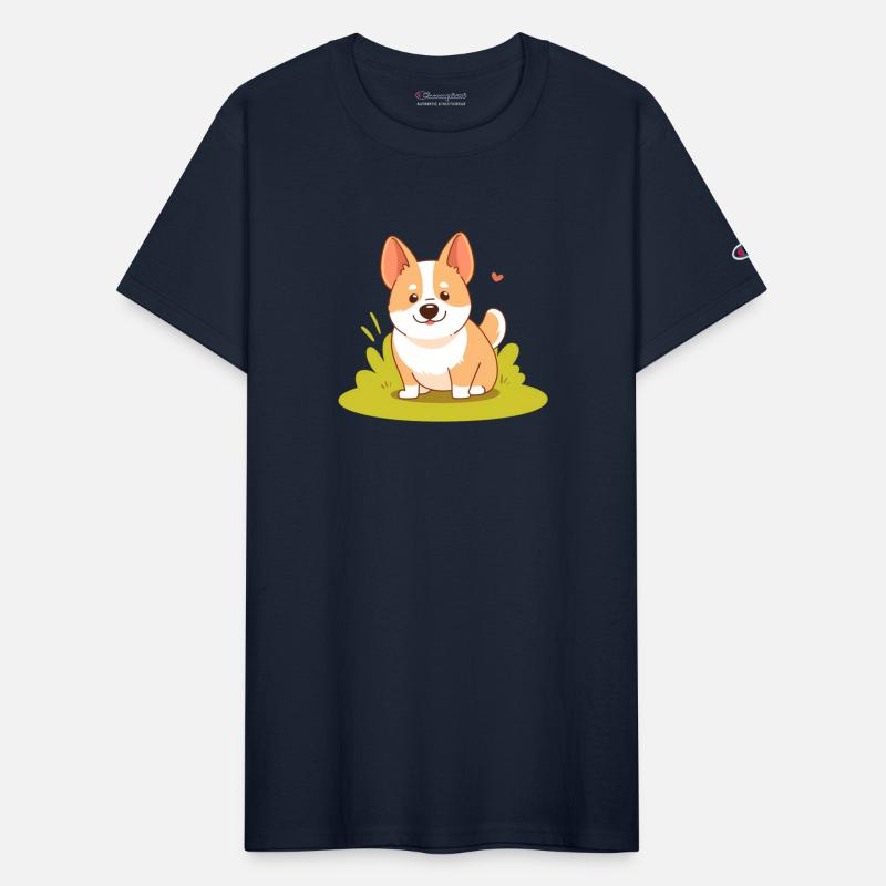 Corgi Dog Sitting on Grass