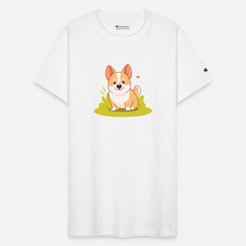 Corgi Dog Sitting on Grass