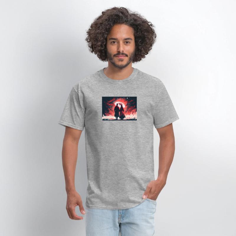 Couple in red under an umbrella652