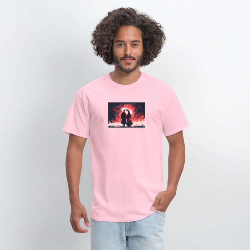 Couple in red under an umbrella652