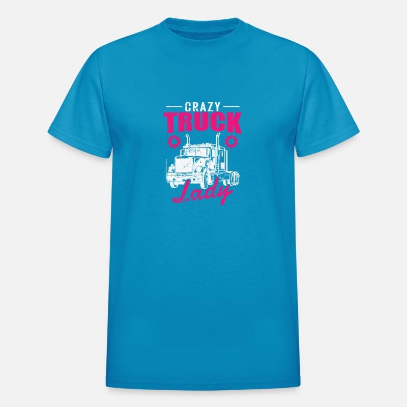 Crazy Truck Lady Occupation Long Distance Trucking