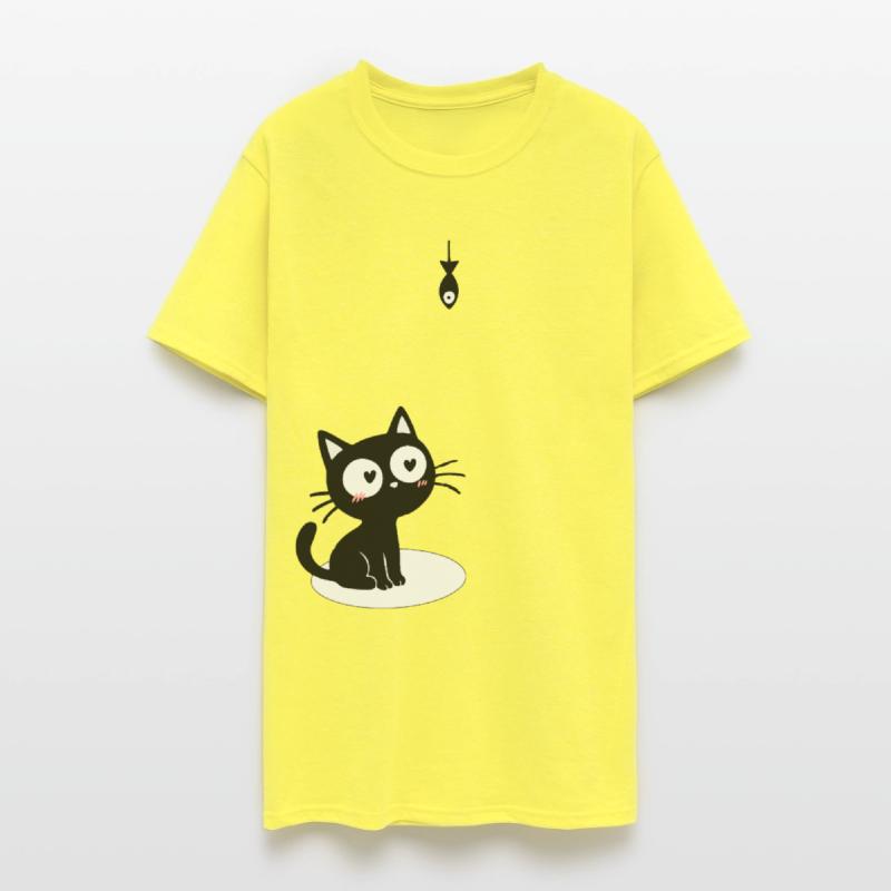 Cute Black Cat and Fish Tease