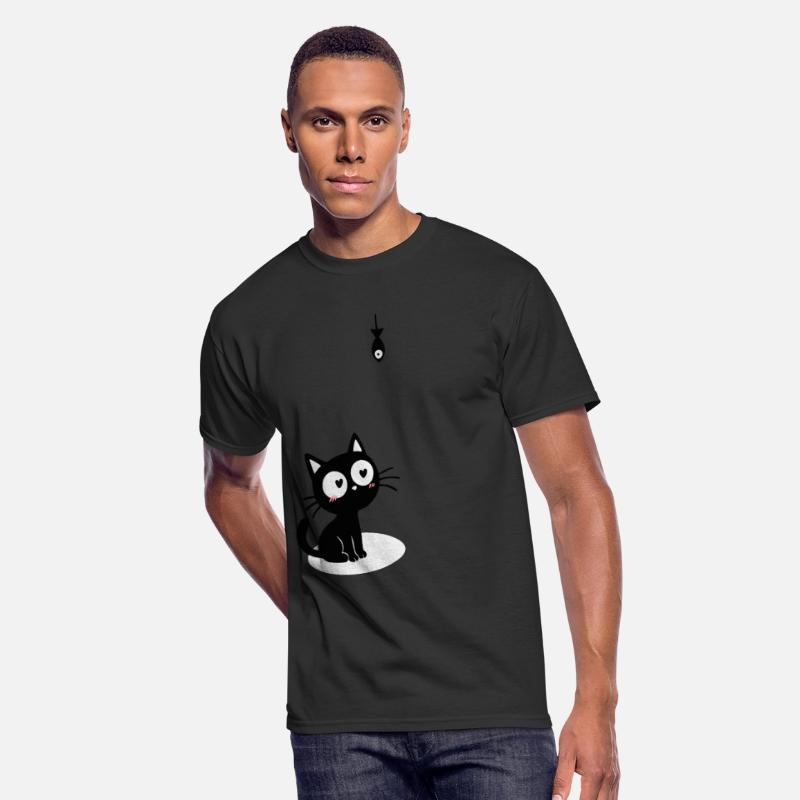 Cute Black Cat and Fish Tease