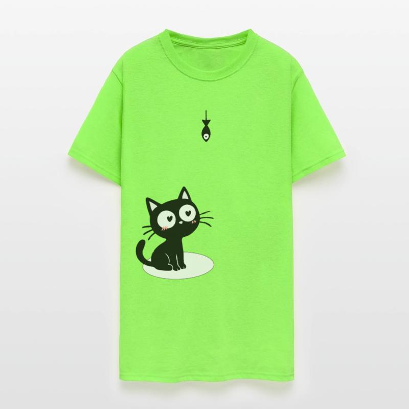 Cute Black Cat and Fish Tease