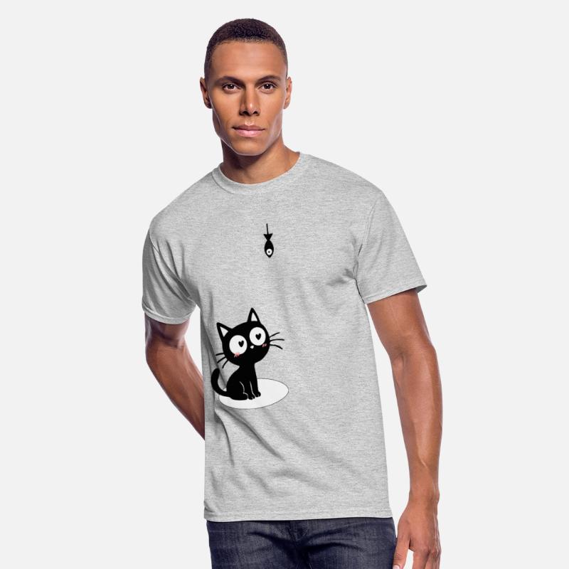 Cute Black Cat and Fish Tease