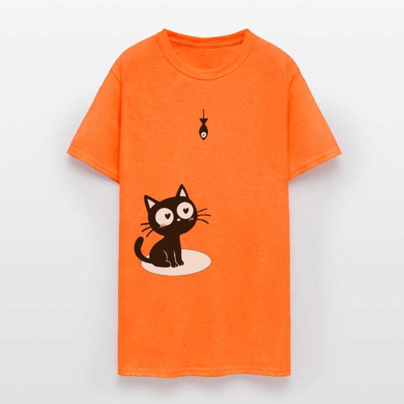 Cute Black Cat and Fish Tease