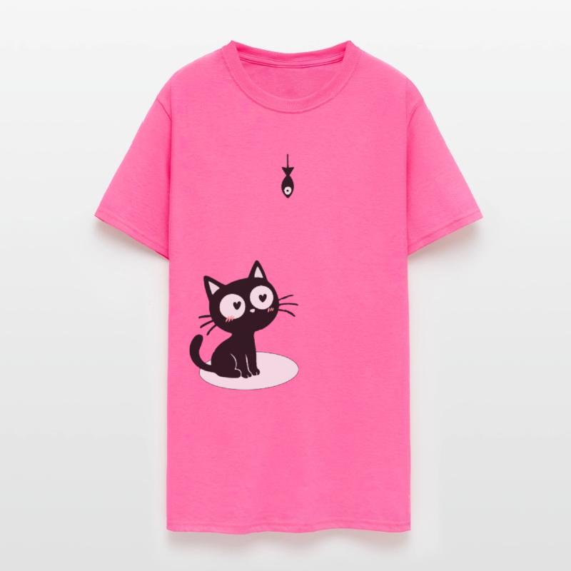 Cute Black Cat and Fish Tease