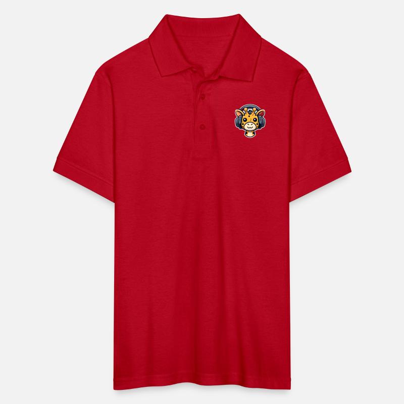 Cute Cub Giraffe Wearing Headphones