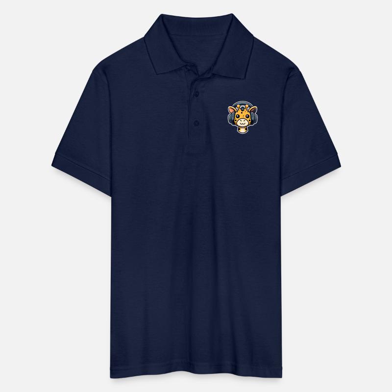 Cute Cub Giraffe Wearing Headphones