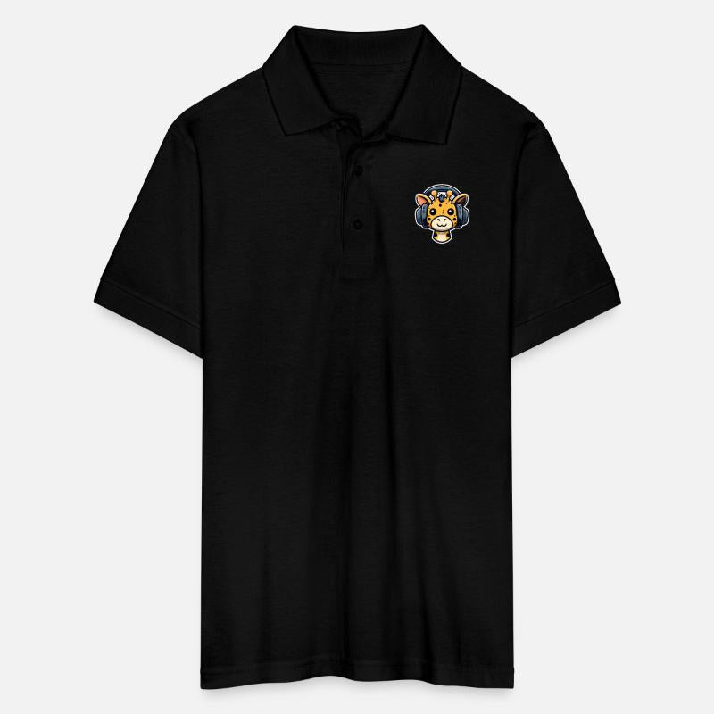 Cute Cub Giraffe Wearing Headphones