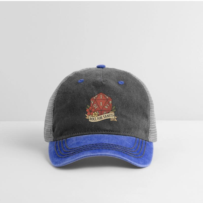 Cute D20 Gaming Die with Floral Banner