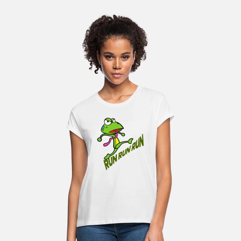 Cute frog at the beach running