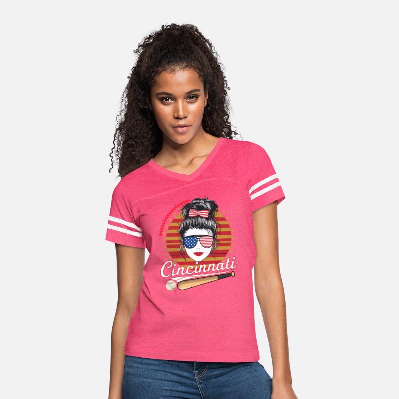 Cute Messy Bun Cincinnati Baseball