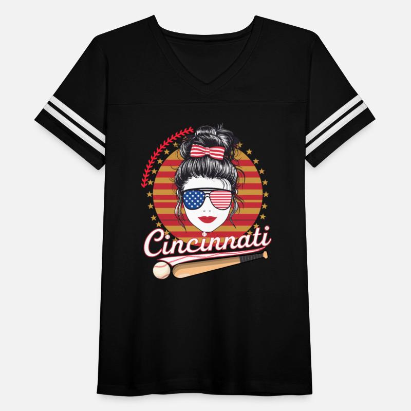 Cute Messy Bun Cincinnati Baseball