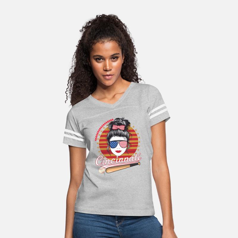 Cute Messy Bun Cincinnati Baseball