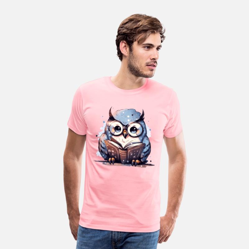 Cute Owl Book Reading Fan Books