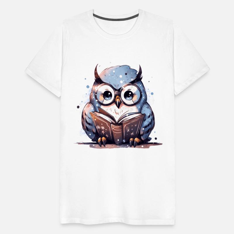 Cute Owl Book Reading Fan Books