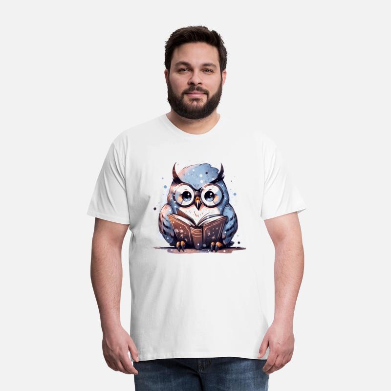 Cute Owl Book Reading Fan Books