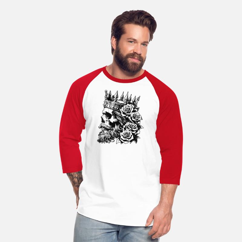 Dark Art Skull King Crown Prince with Roses