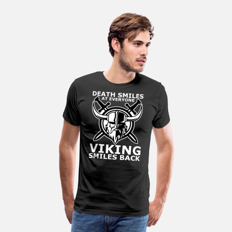 death smiles at everyone Viking smiles back