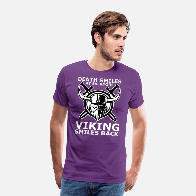 death smiles at everyone Viking smiles back