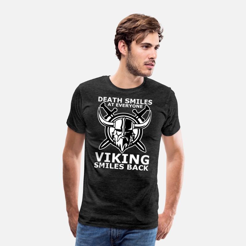 death smiles at everyone Viking smiles back