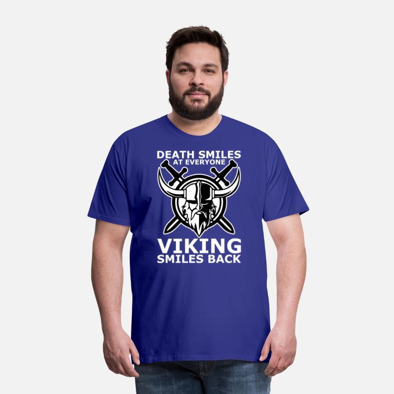 death smiles at everyone Viking smiles back