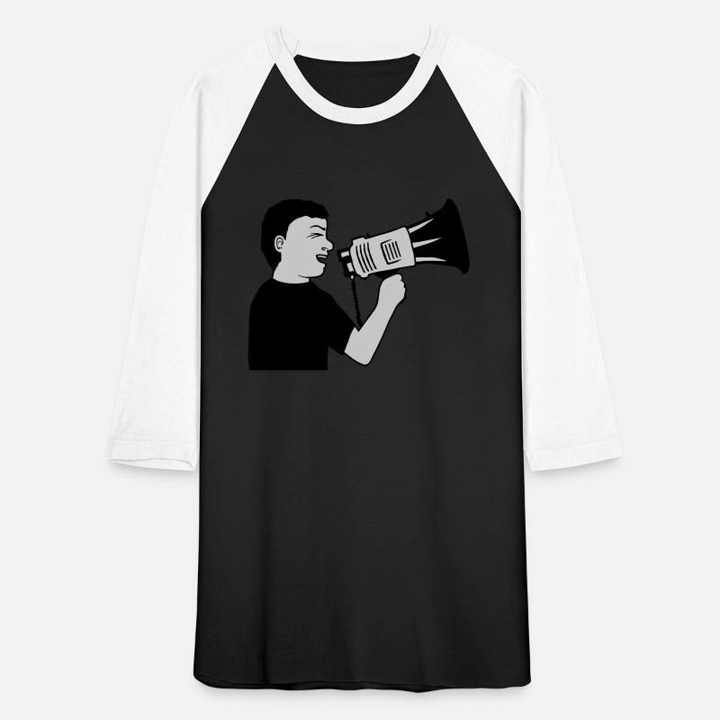 demonstration megaphone propaganda man