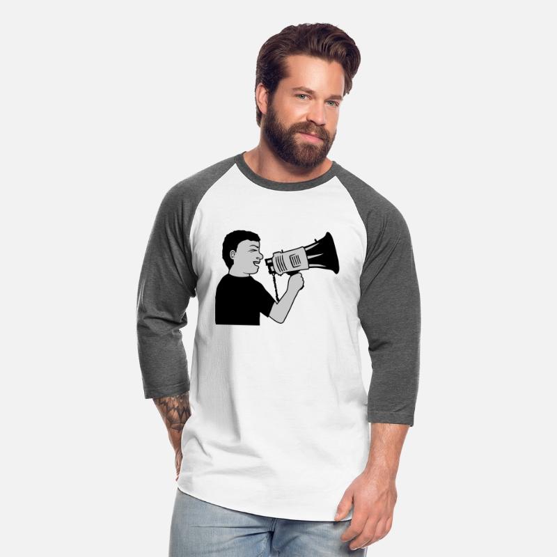 demonstration megaphone propaganda man