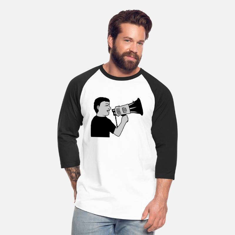 demonstration megaphone propaganda man