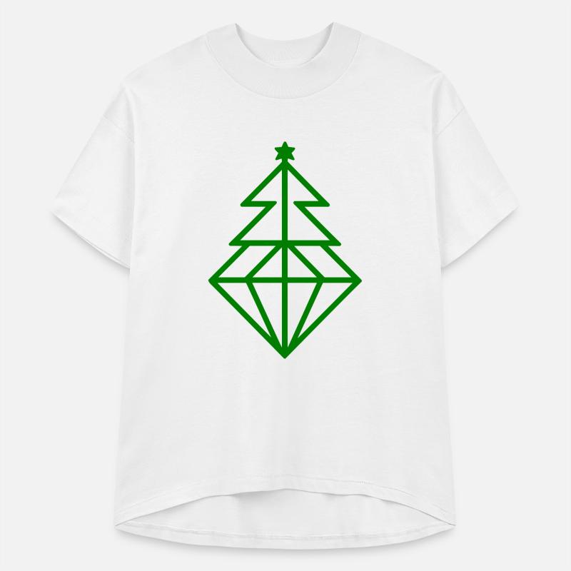 Diamond Christmas Tree Vector One Color