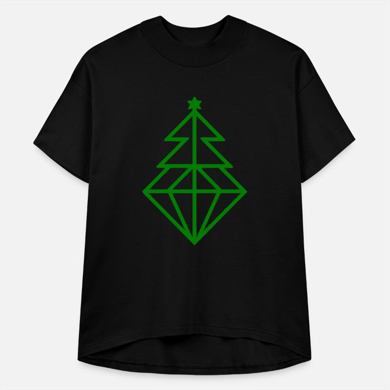 Diamond Christmas Tree Vector One Color