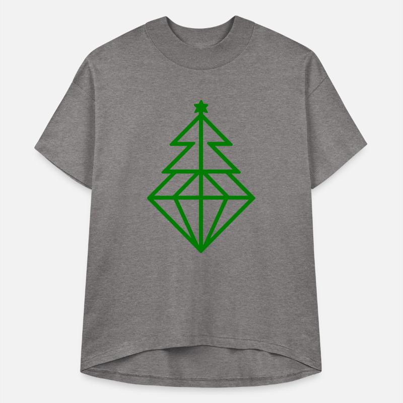 Diamond Christmas Tree Vector One Color