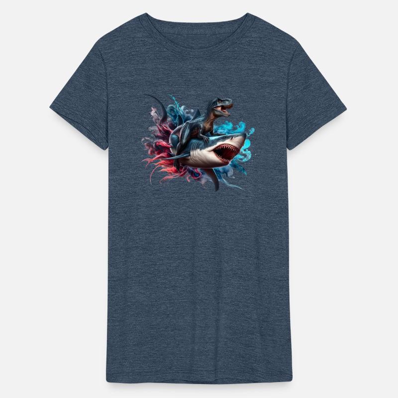 Dinosaur Riding Shark Raging Monsters