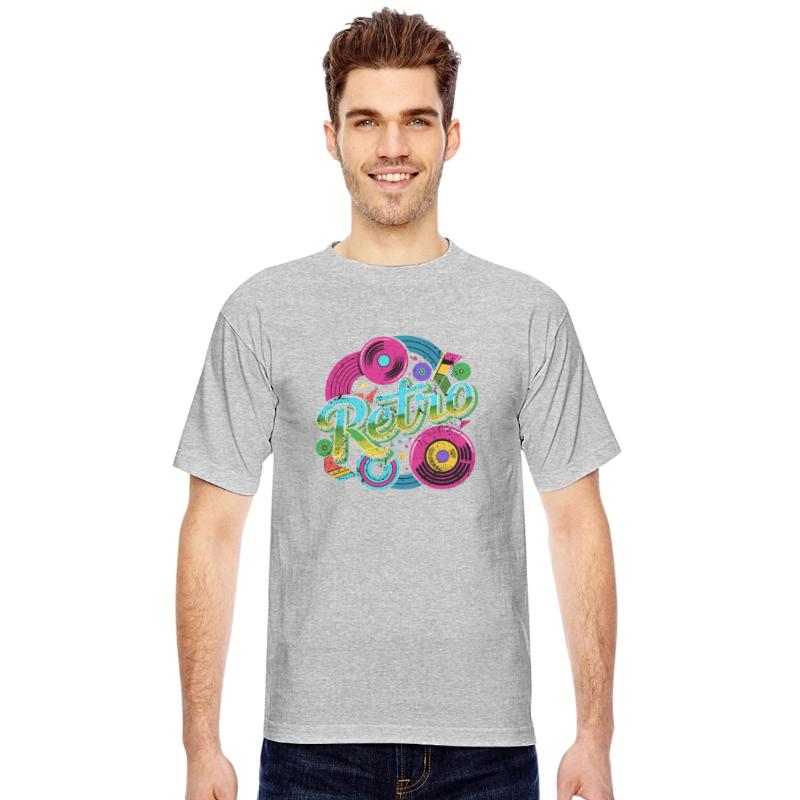 Distressed Retro Music with neon colours