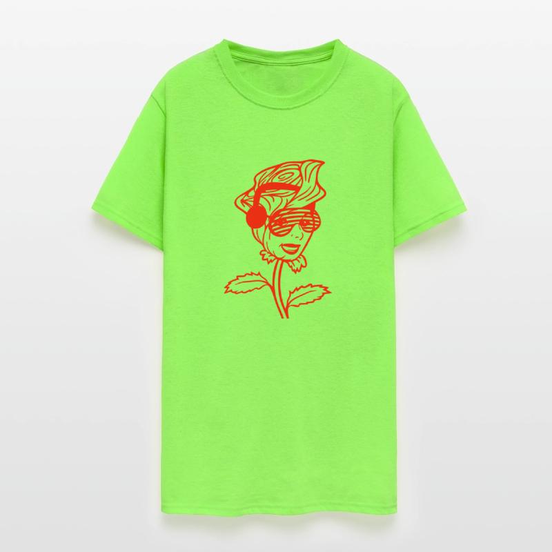 DJ Female Face Rose Flower Nature Blossoms Woman