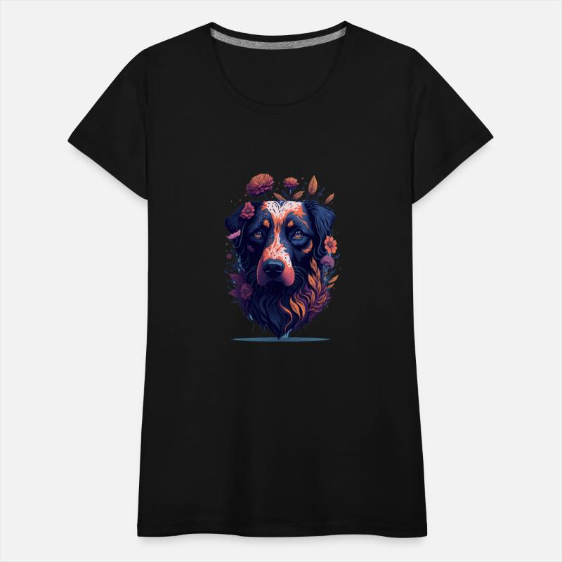 Dog With Flowers Man's Best Friend