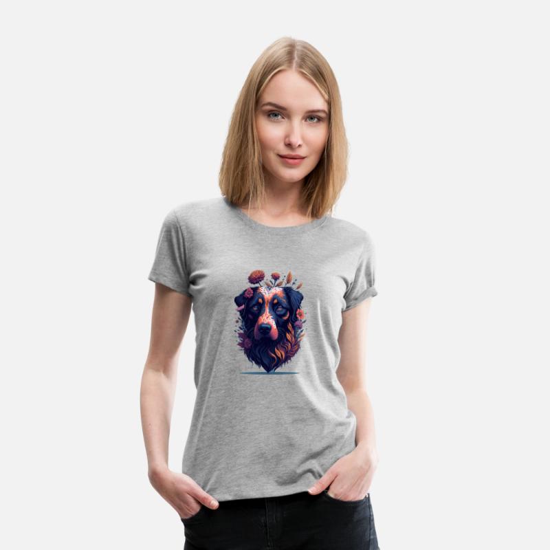 Dog With Flowers Man's Best Friend