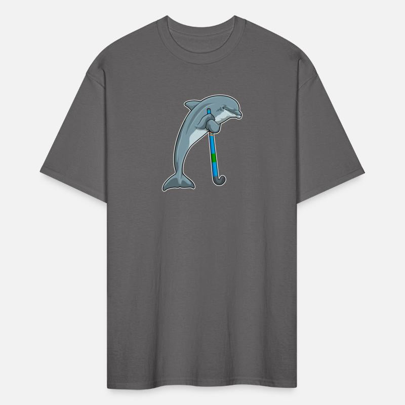 Dolphin At Hockey With Hockey Stick