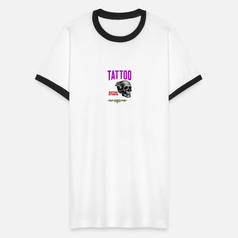 "Vintage Skull Tattoo Salon – Retro-Inspired Edgy